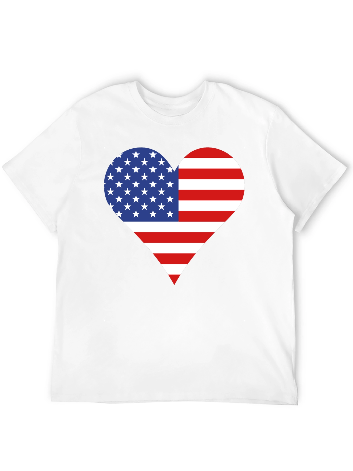 Black American Flag Heart T-Shirt - Patriotic USA Love Tee view 12
