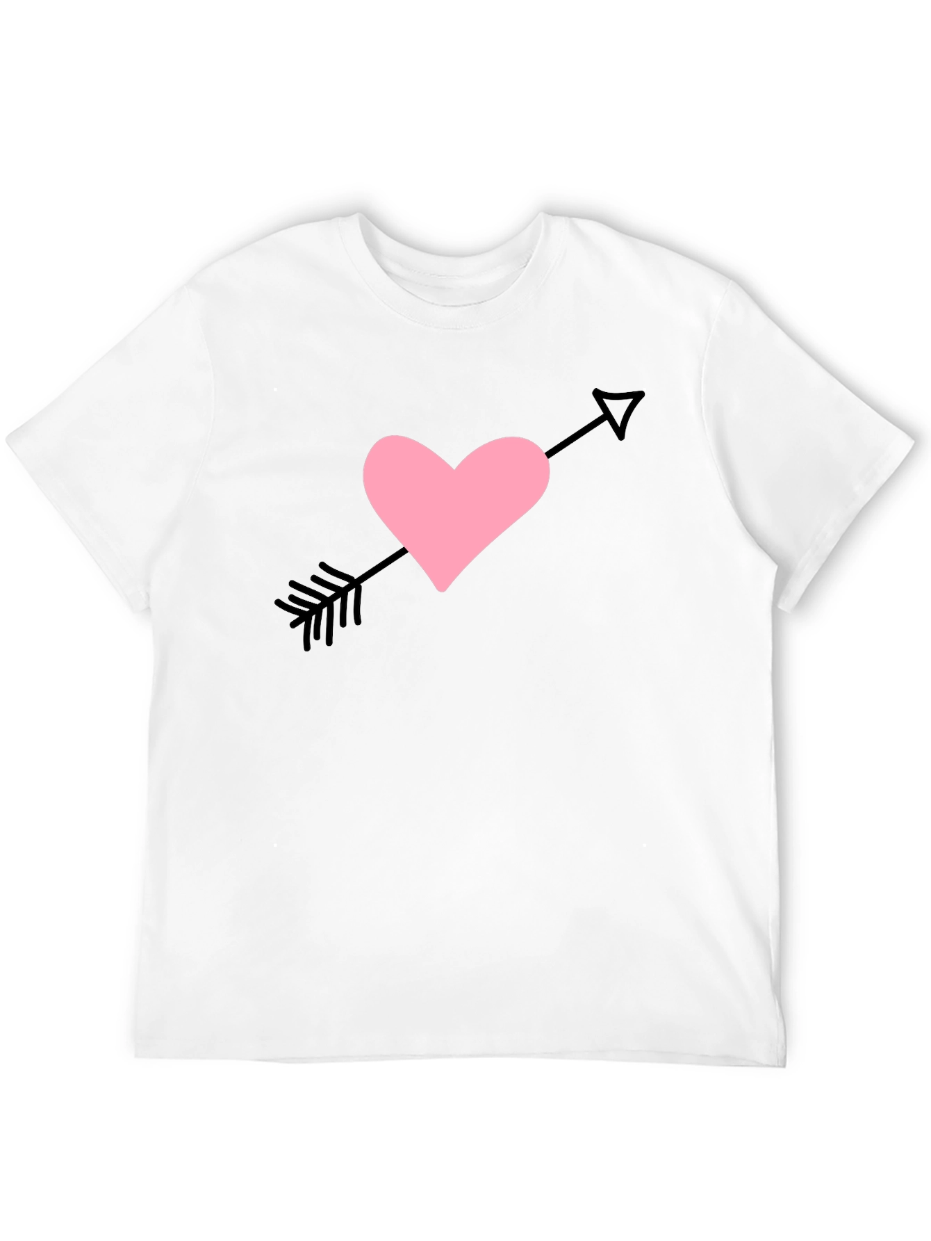Black Heart Arrow Graphic Tee - Men's Black T-Shirt view 12
