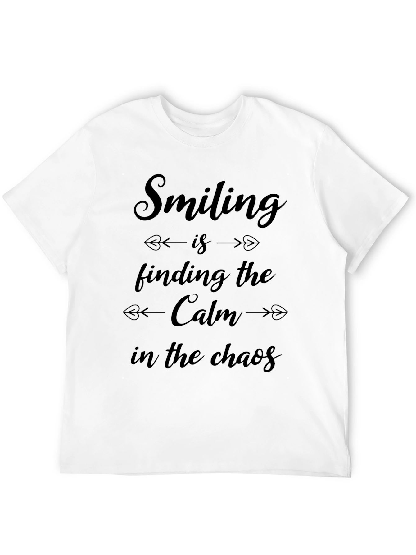 Black Smiling is Finding Calm T-Shirt view 12
