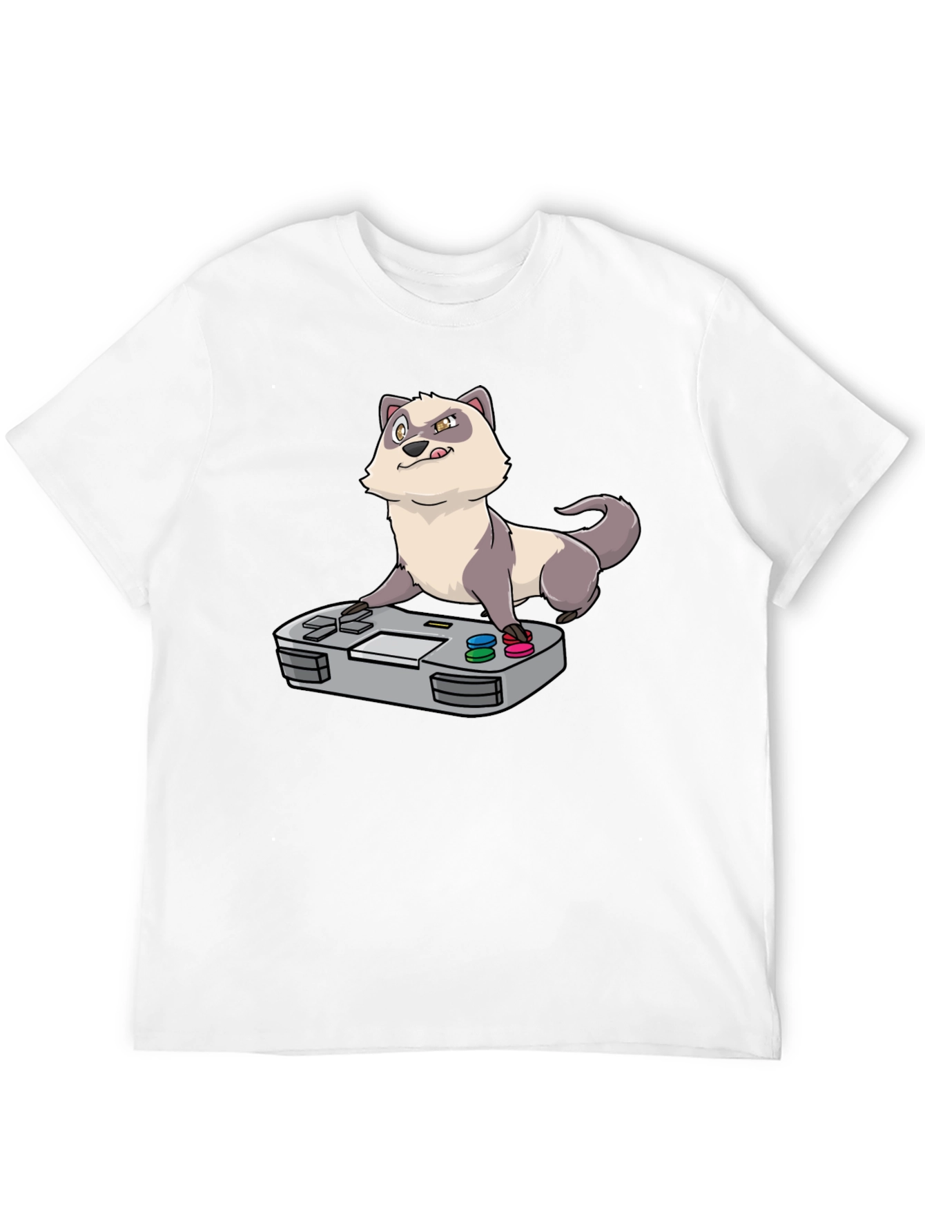 Black Funny Ferret Gamer Black T-Shirt view 12