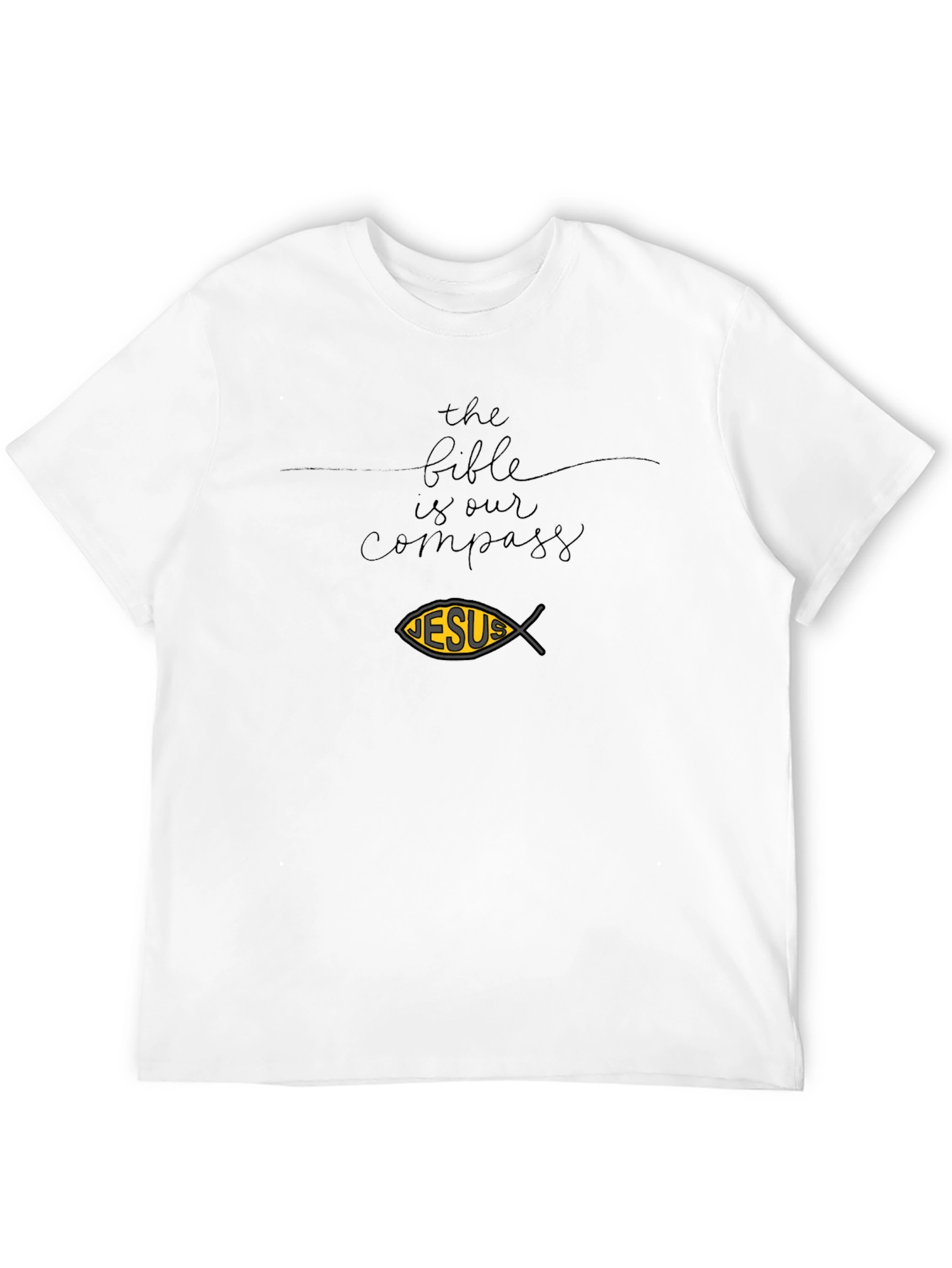 Black Bible Compass Black Graphic Tee view 12