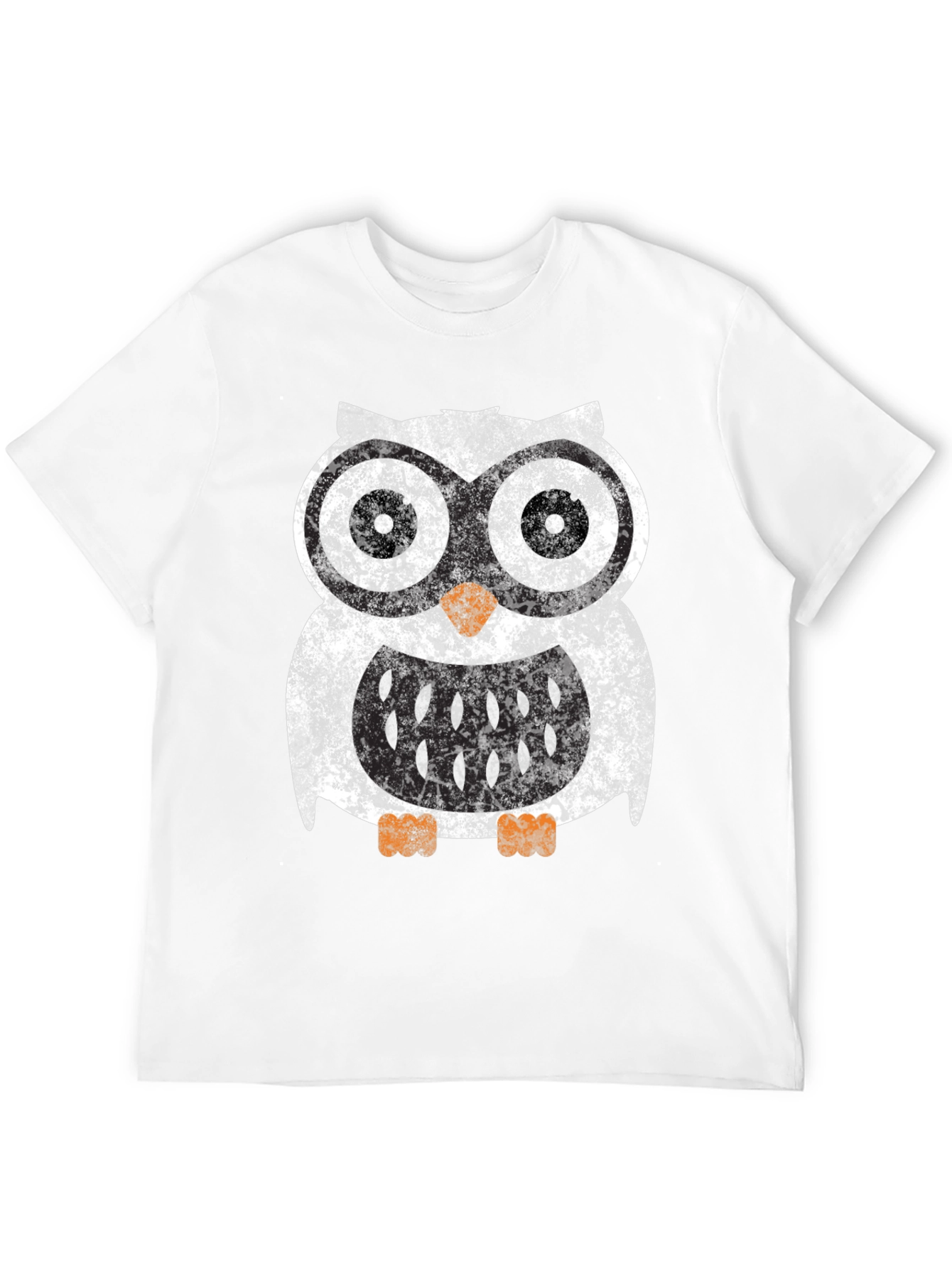 Black Cool Owl Graphic Tee - Black Cotton Blend Shirt view 12