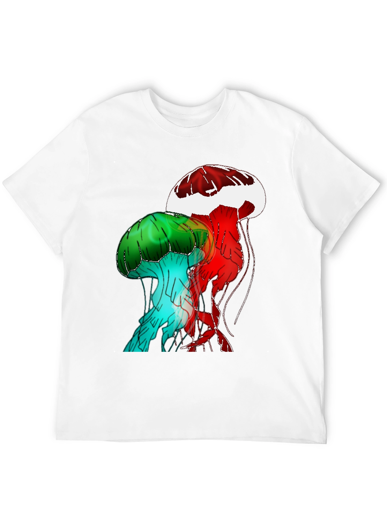 Black Jellyfish Graphic Black T-Shirt view 12