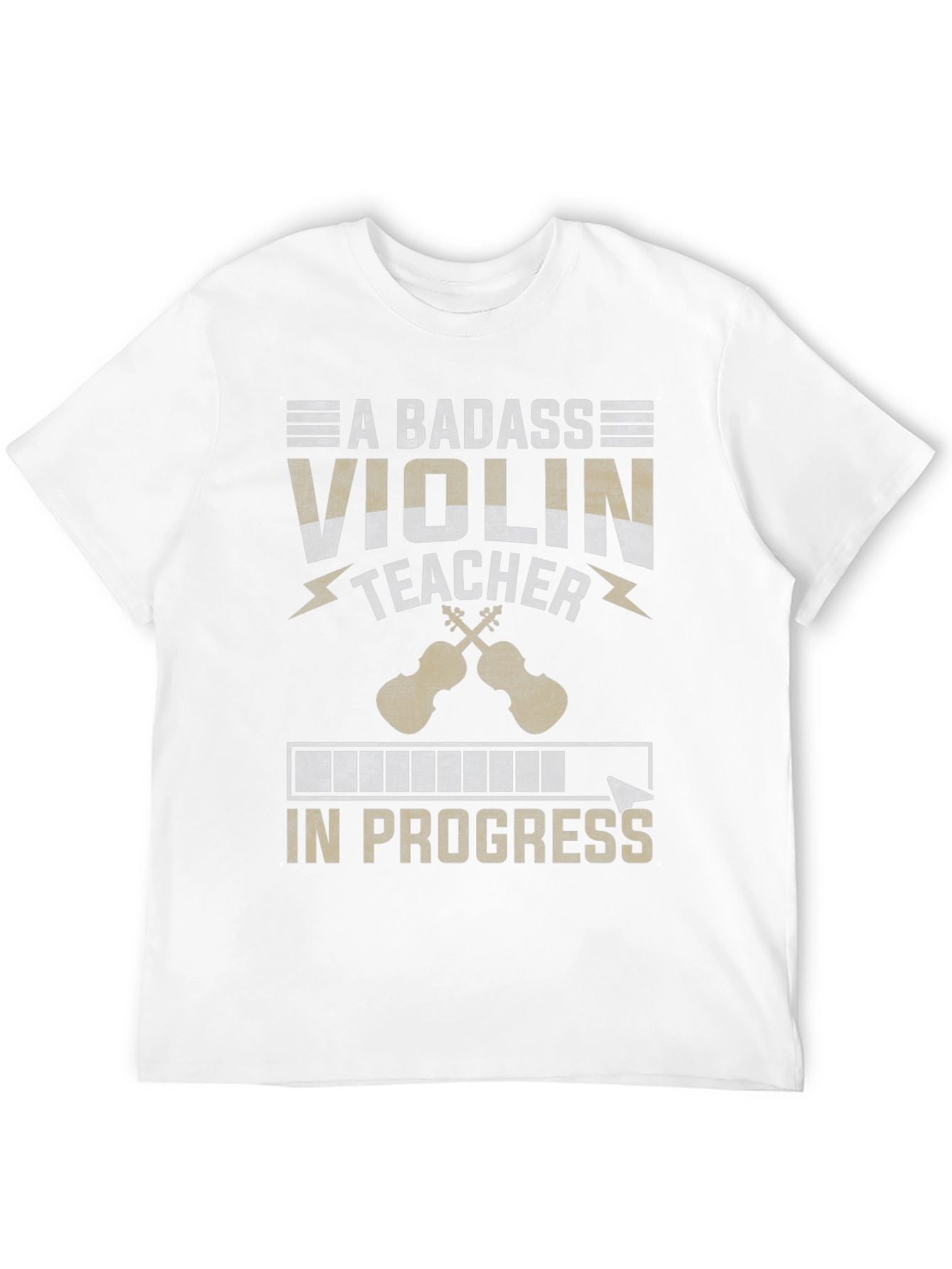 Black Badass Violin Teacher In Progress T-Shirt view 12