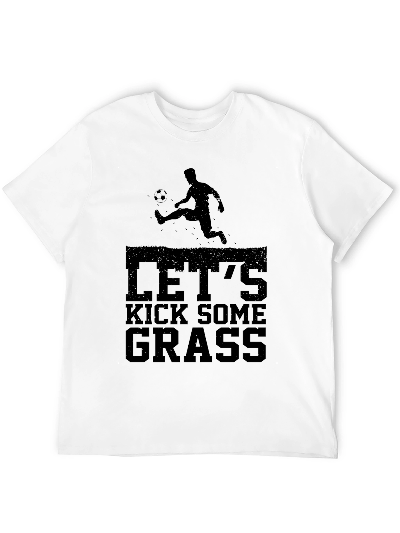 Black Let's Kick Some Grass Graphic Tee view 12