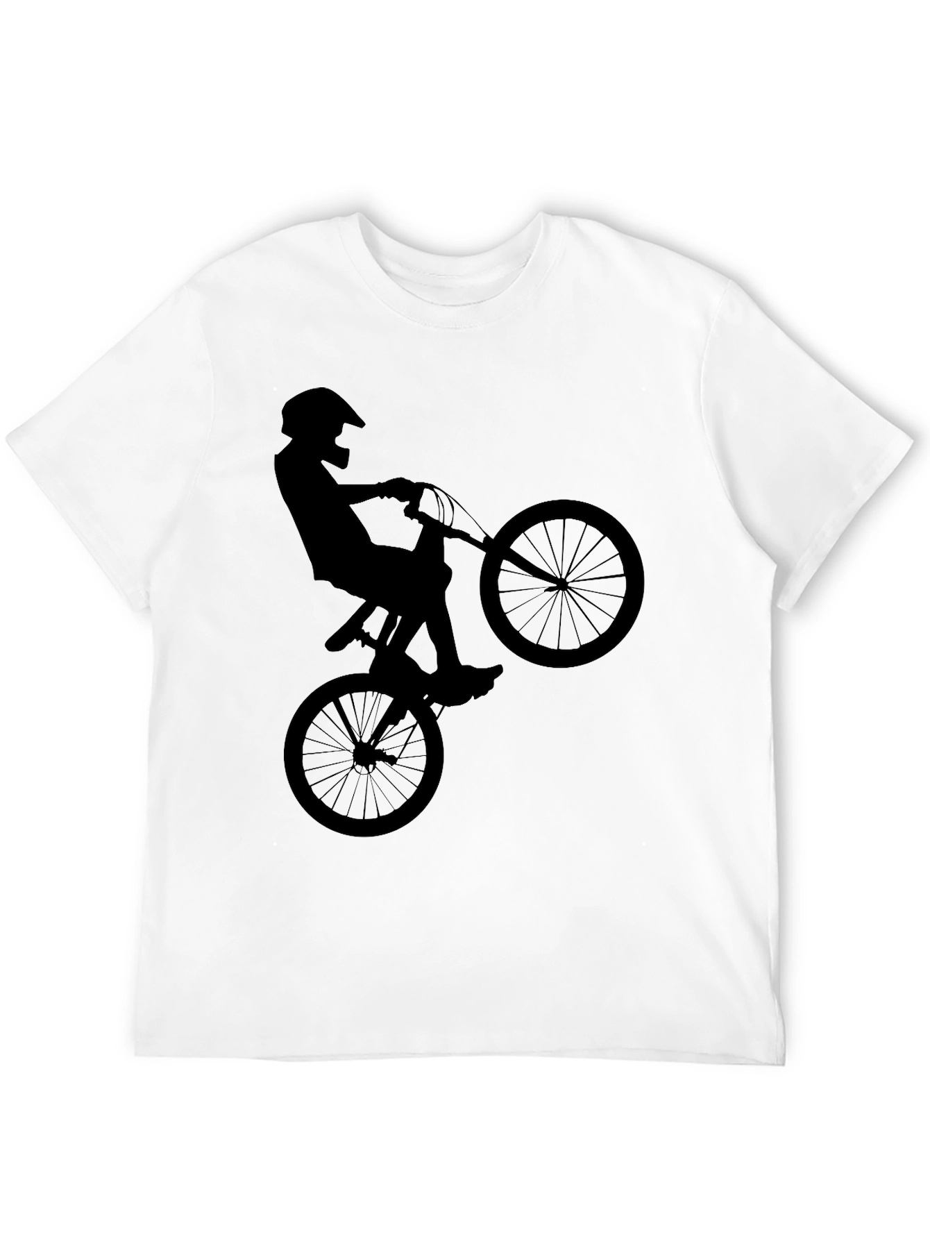 BMX Rider Silhouette Graphic Tee - Black - 12
