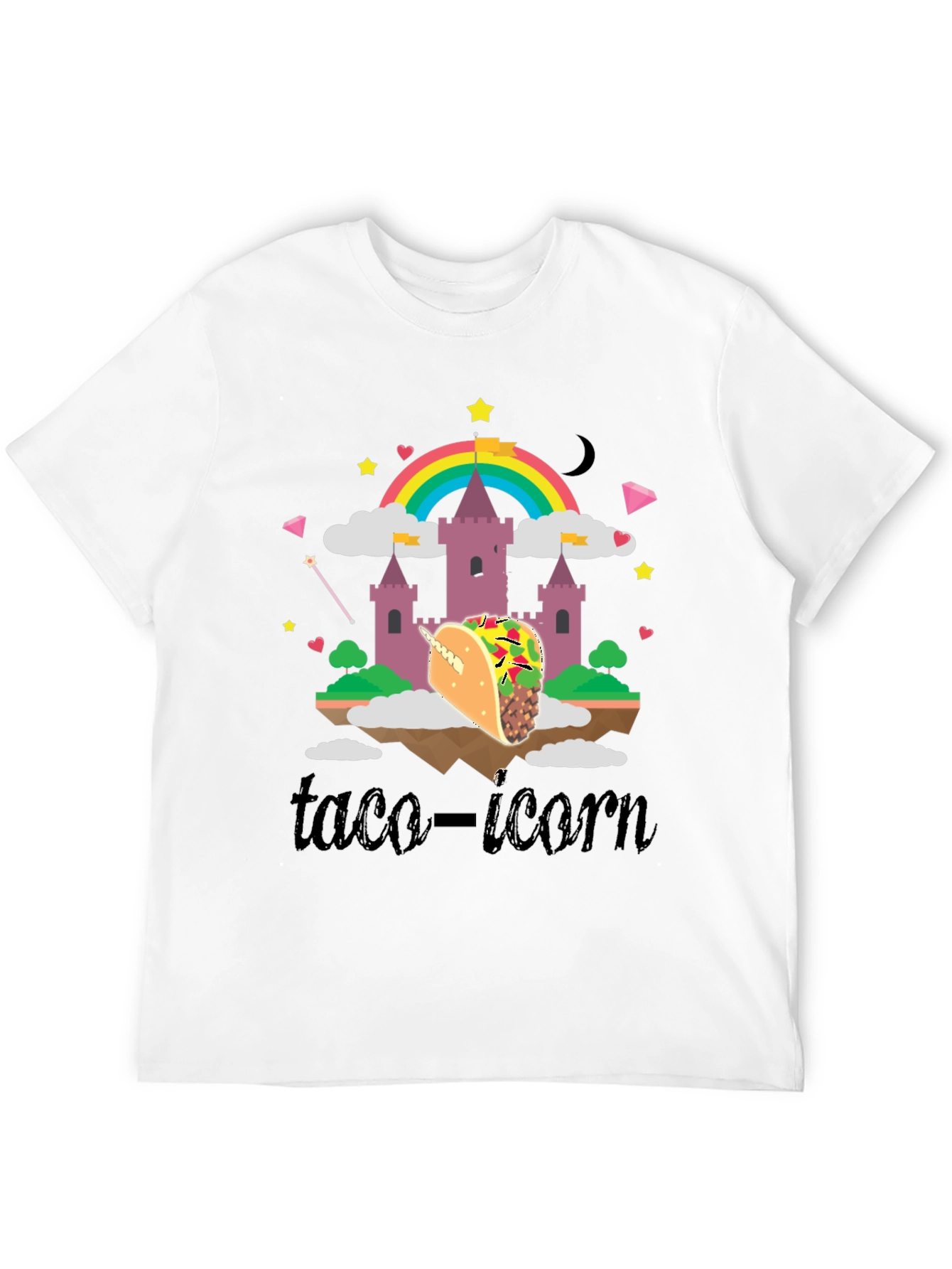Black Taco-icorn Black Graphic T-Shirt view 12