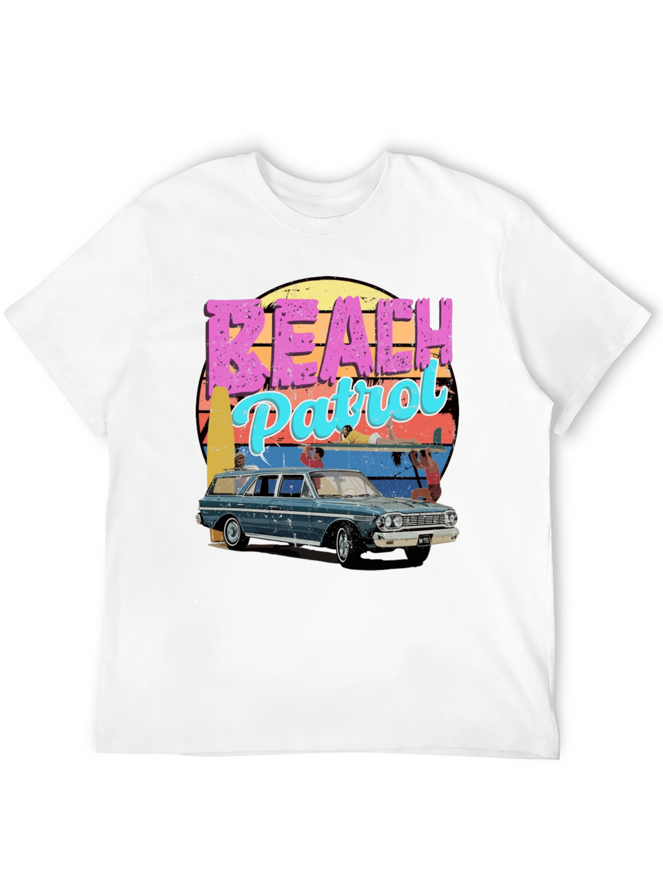 Black Retro Beach Patrol Graphic Tee view 12