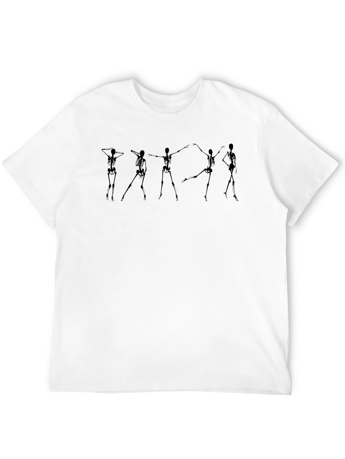 Black Dancing Skeleton Crew Neck T-Shirt - Dark Humor Tee view 12