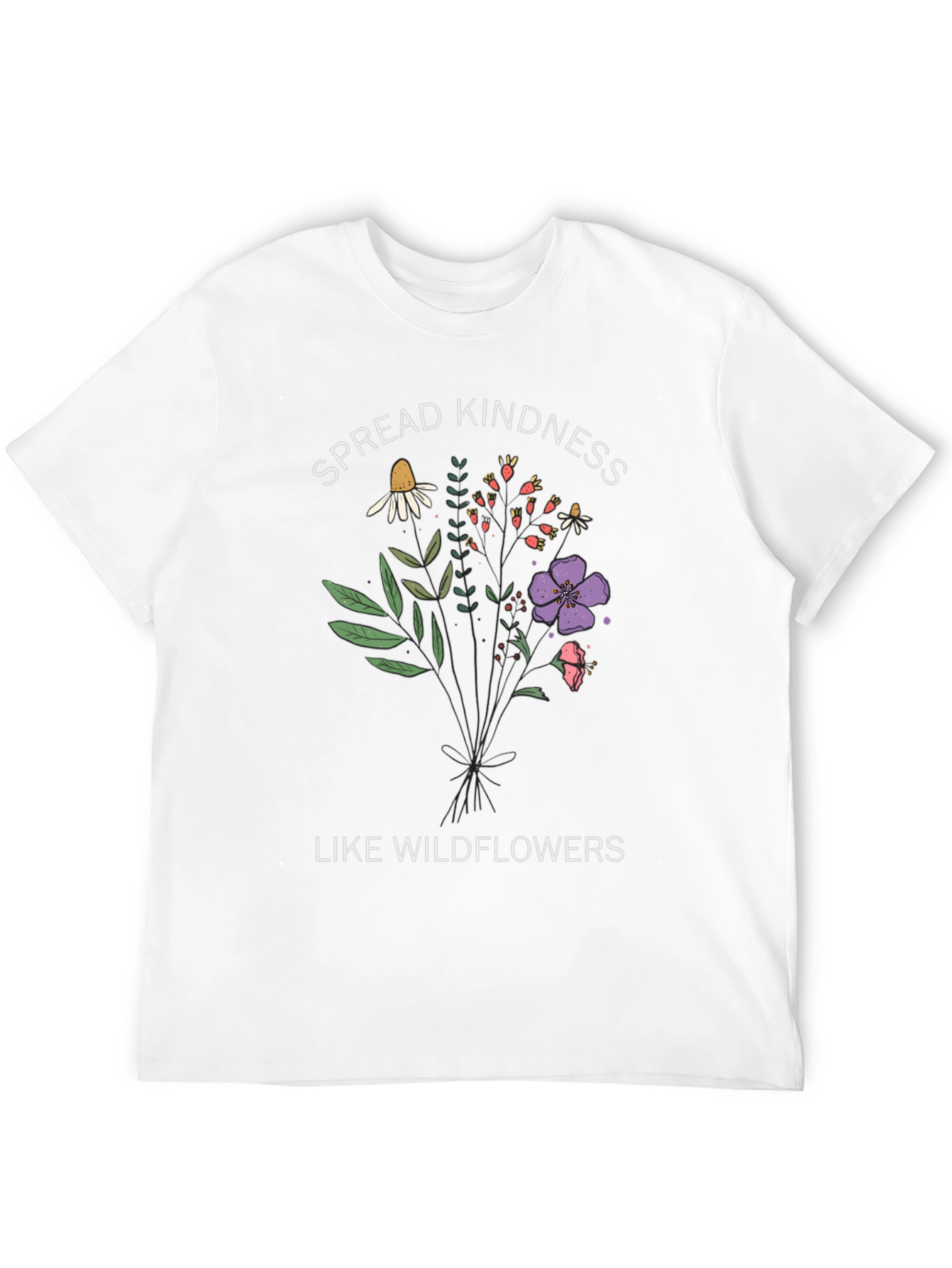 Black Spread Kindness Like Wildflowers Graphic Tee view 12