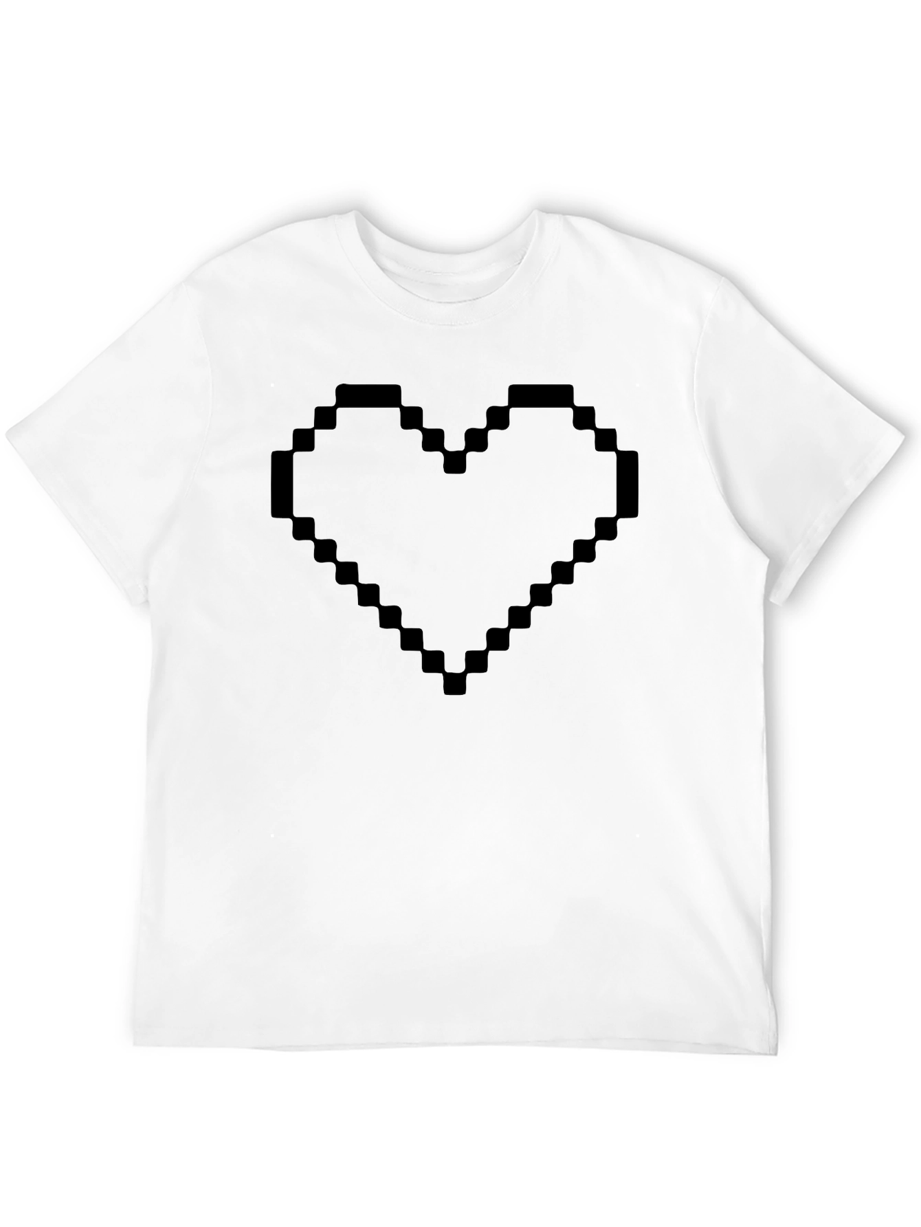Black Pixel Heart Graphic T-Shirt - Gamer Style Tee view 12