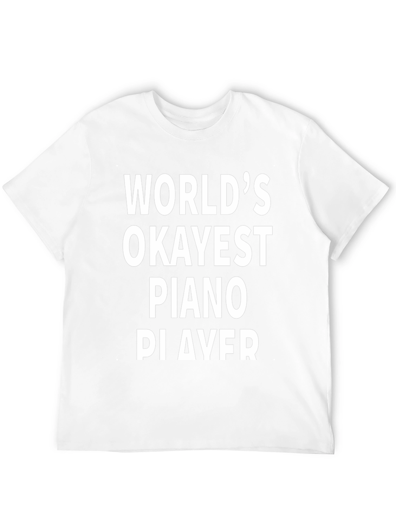 Black World's Okayest Piano Player Black T-Shirt view 12