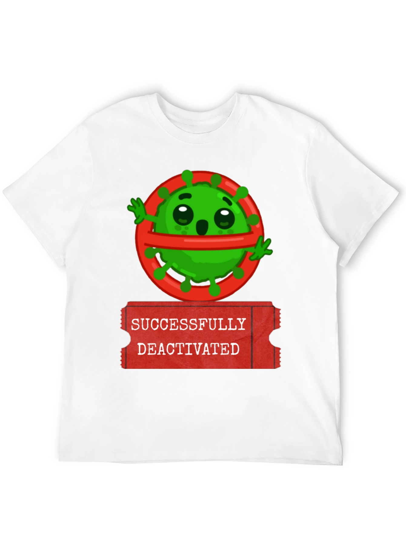 Black Successfully Deactivated Virus Graphic Tee view 12