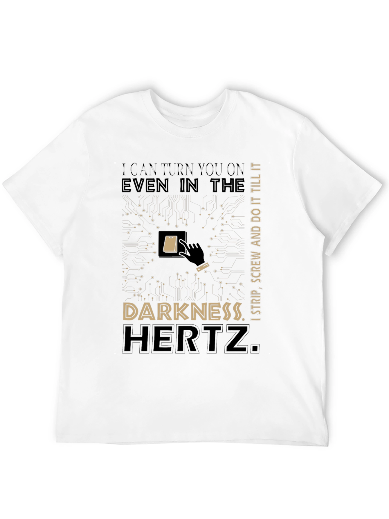 Black I Can Turn You On Funny Electrical T-Shirt view 12