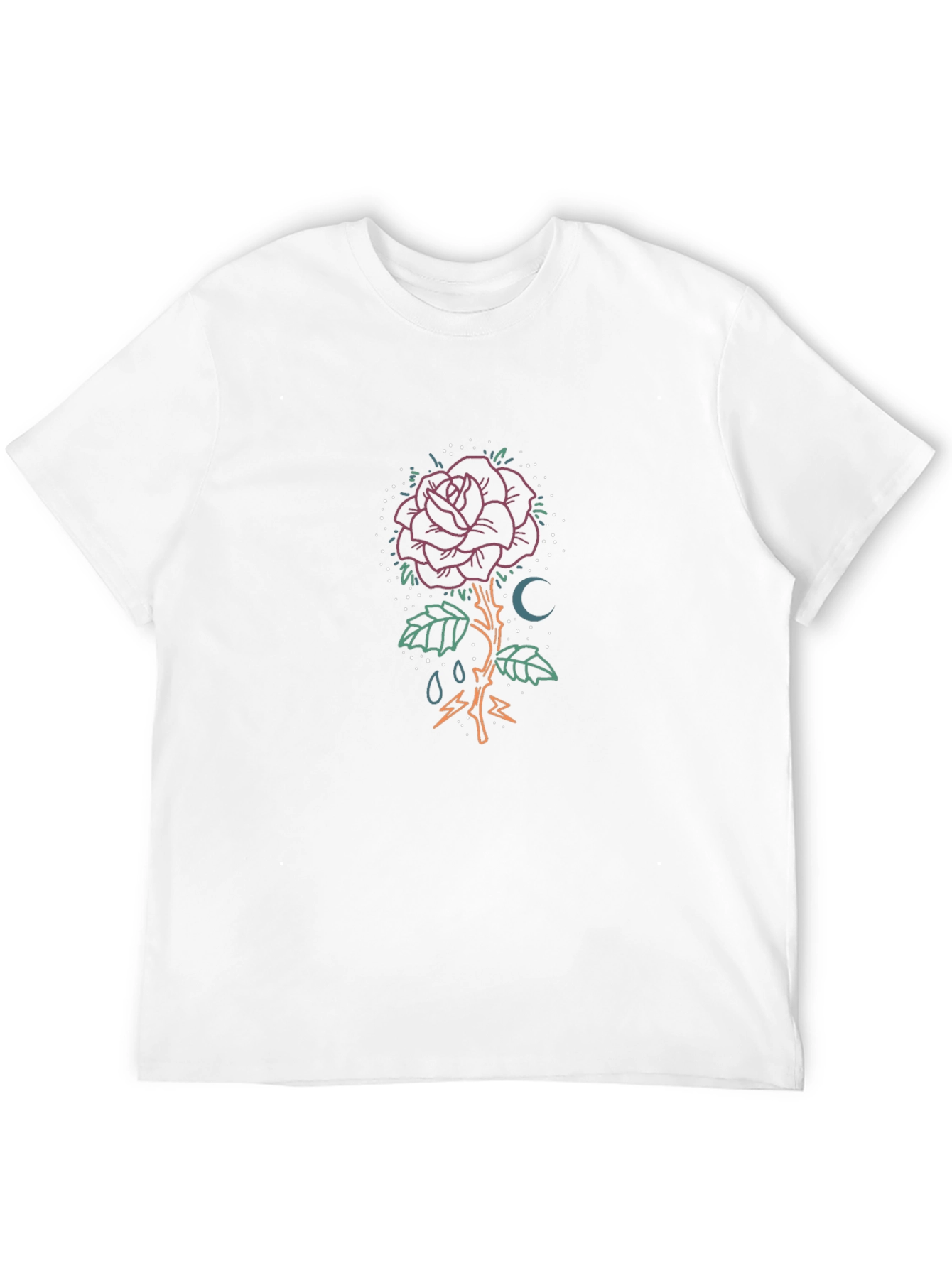 Black Rose Moon Graphic Tee - Stylish & Unique view 12
