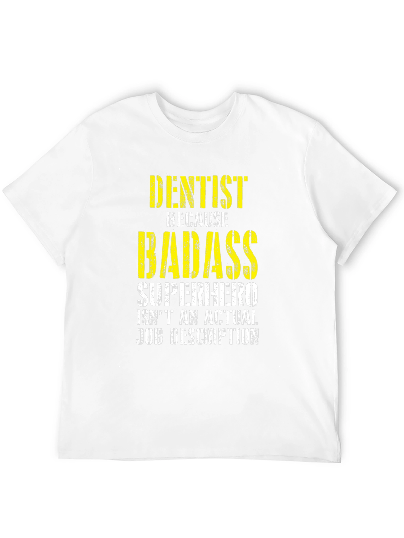 Black Dentist Badass Superhero Job Description T-Shirt view 12