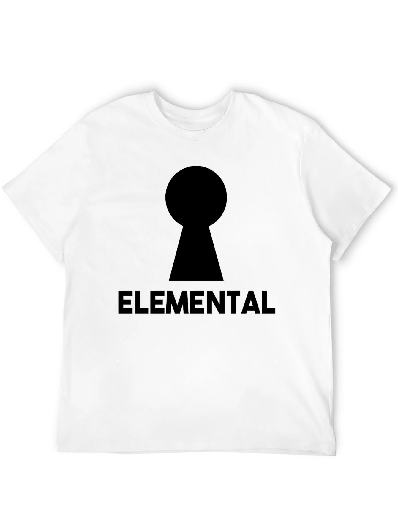 Black Elemental Keyhole Graphic Tee - Black Cotton T-Shirt view 12