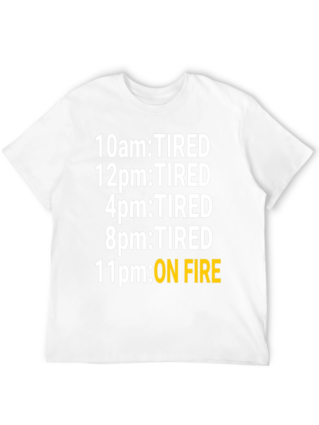 Black Funny Tired Schedule Black T-Shirt view 12