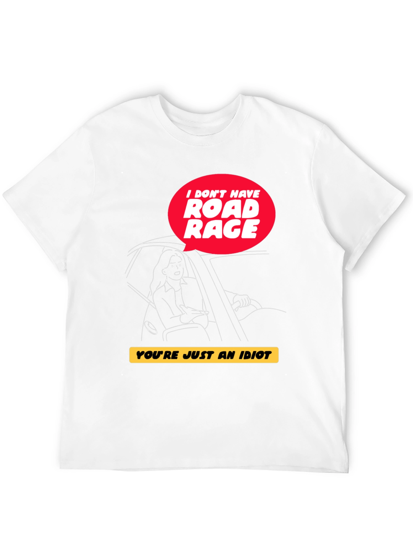 Black Road Rage Humor Graphic Tee view 12