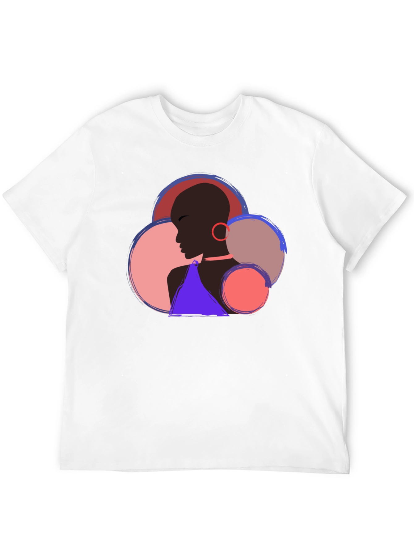 Black Abstract Woman Portrait Graphic T-Shirt view 12