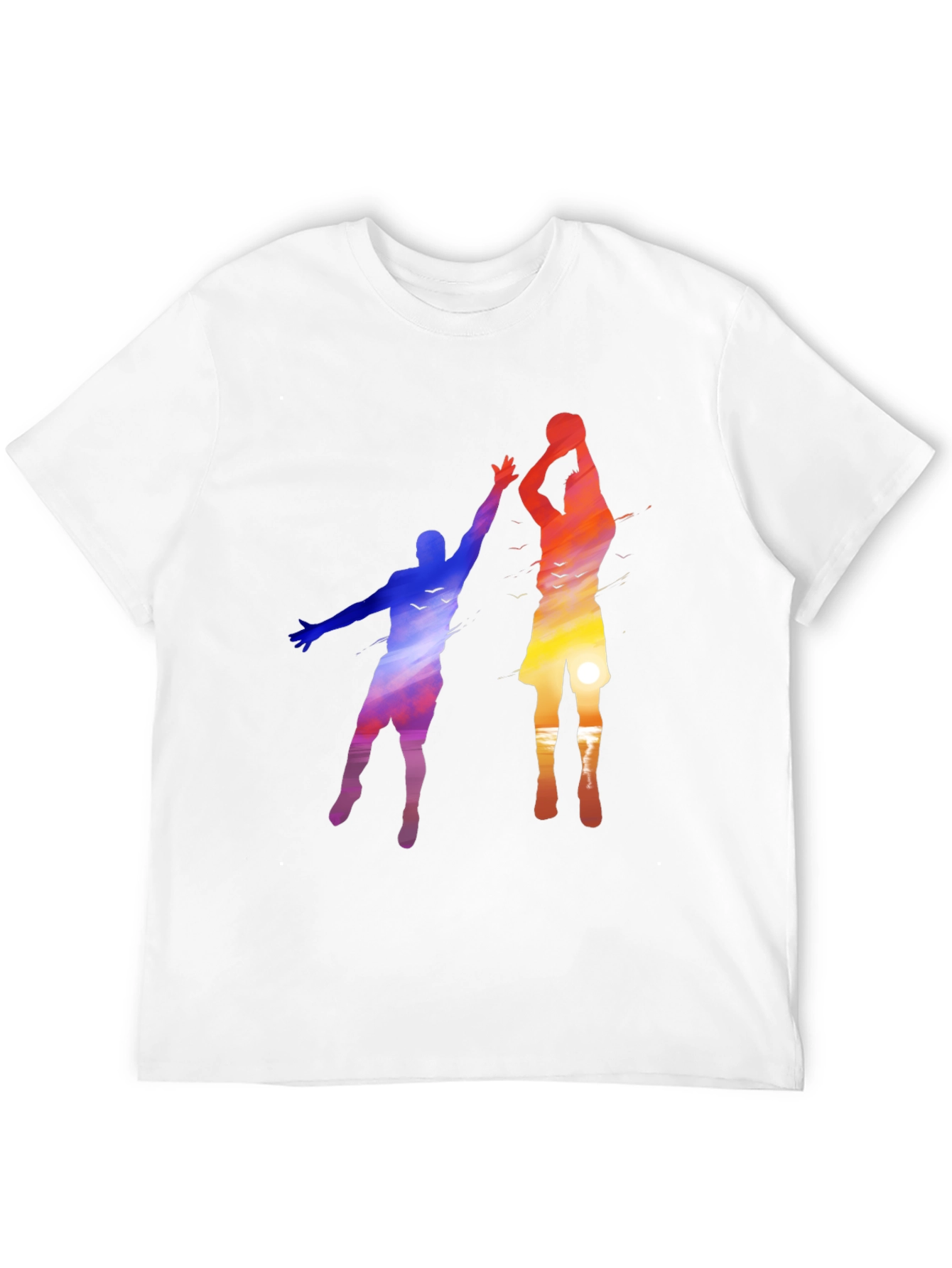 Black Sunset Basketball Graphic Tee view 12