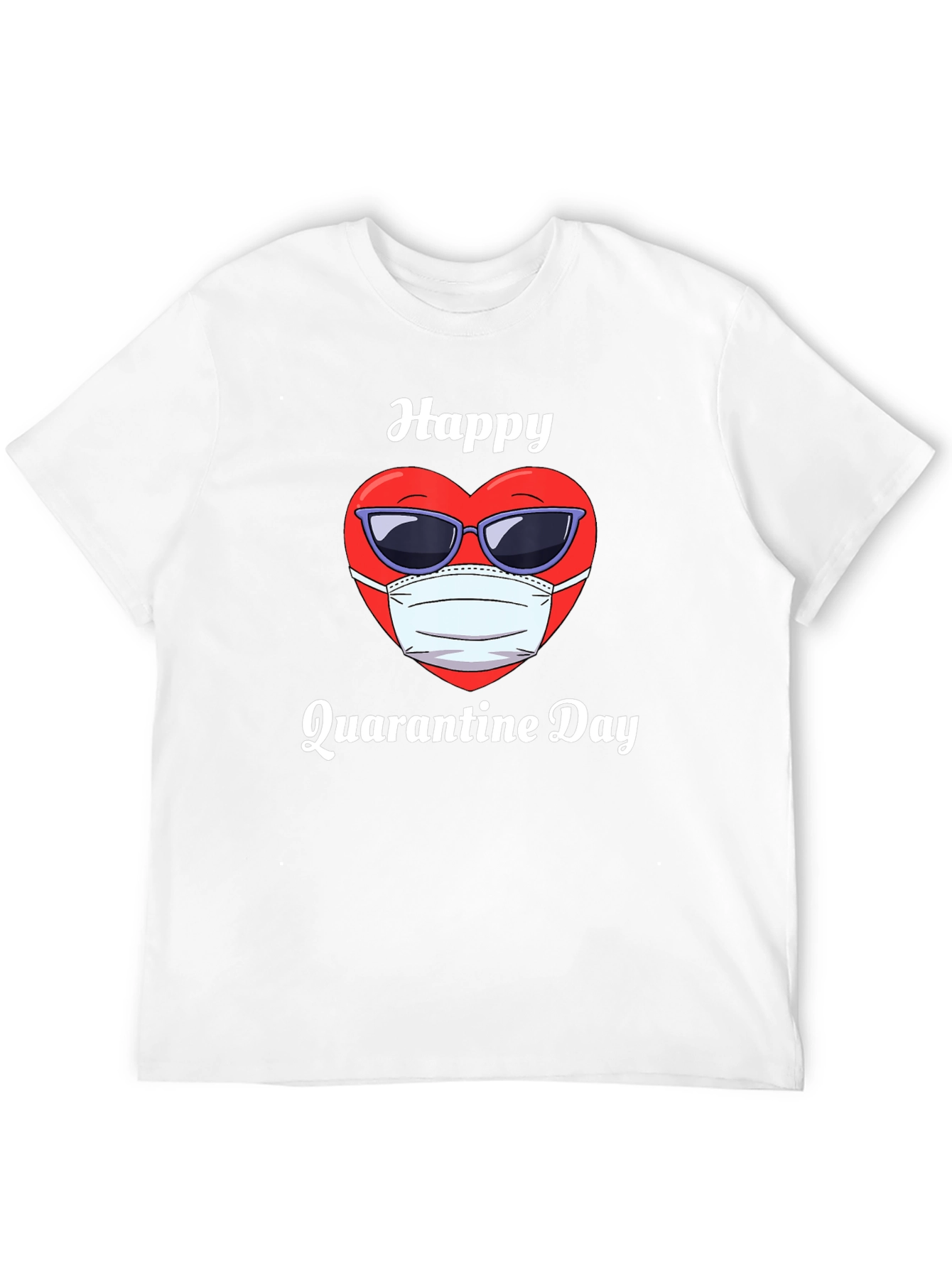 Black Happy Quarantine Day T-Shirt view 12
