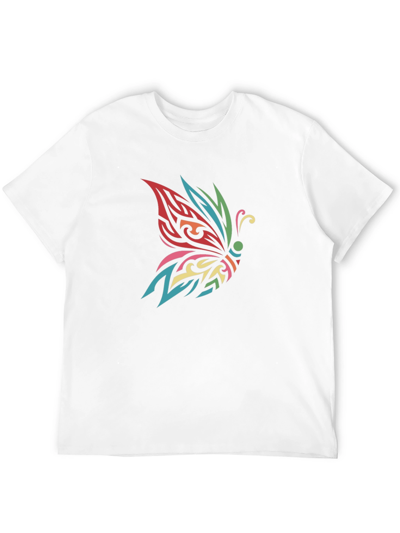 Black Butterfly Tribal Tattoo Black T-Shirt view 12