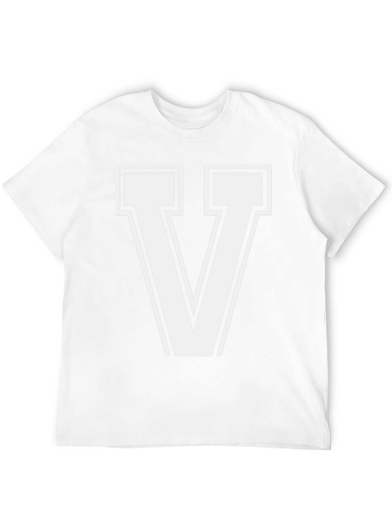 Black Bold Letter "V" Graphic T-Shirt - Casual Style view 12