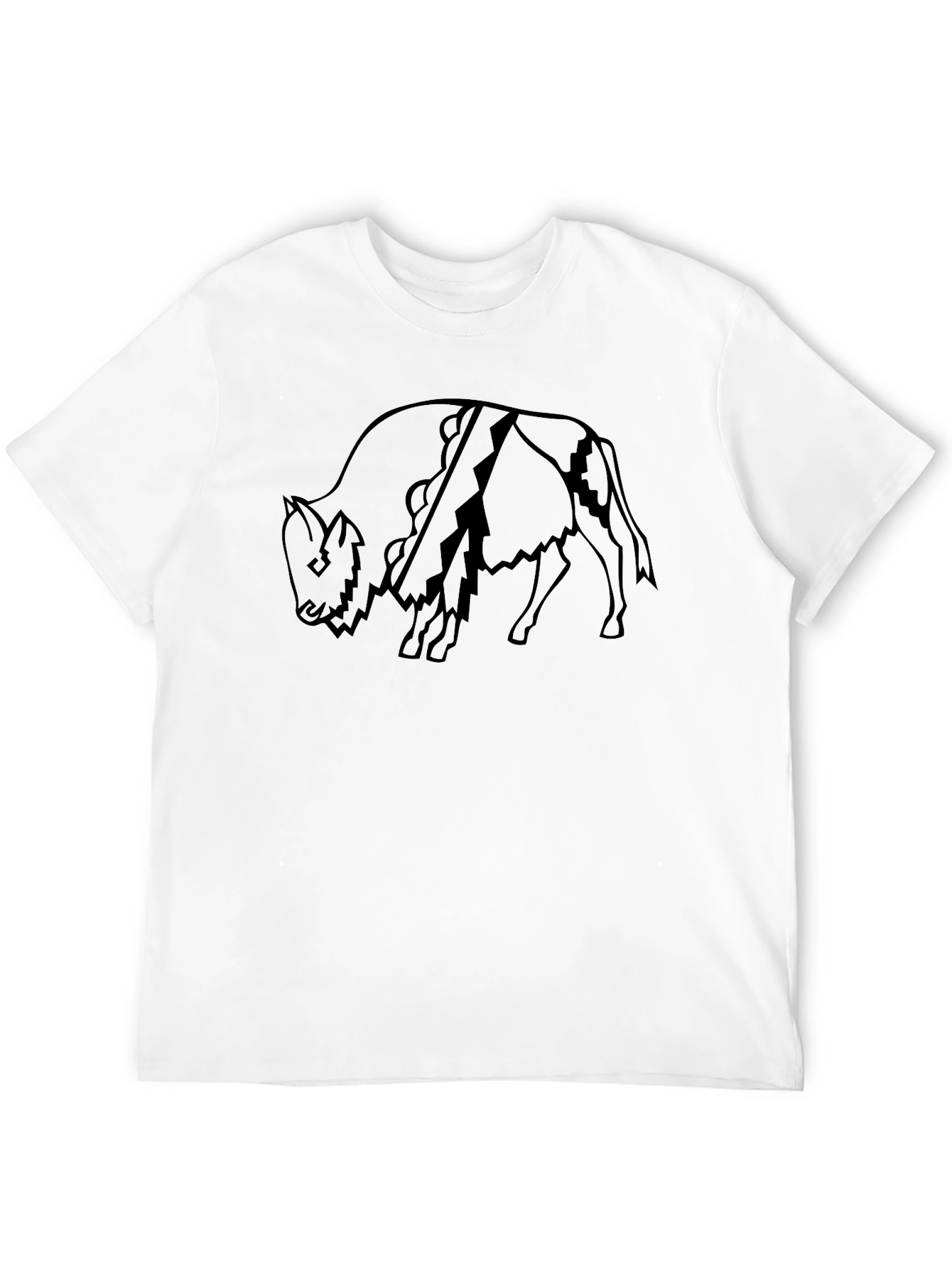 Black Buffalo Graphic Tee - Black Cotton Blend view 12