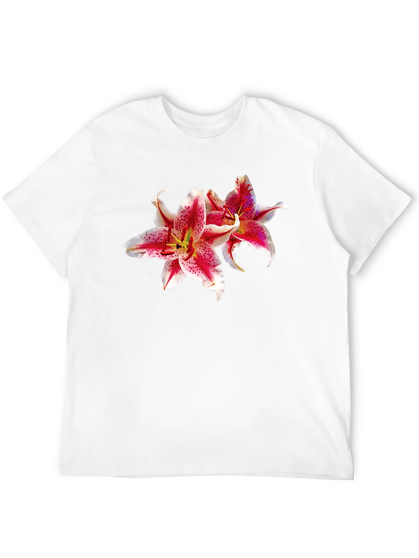 Black Floral Lily Graphic Black T-Shirt view 12