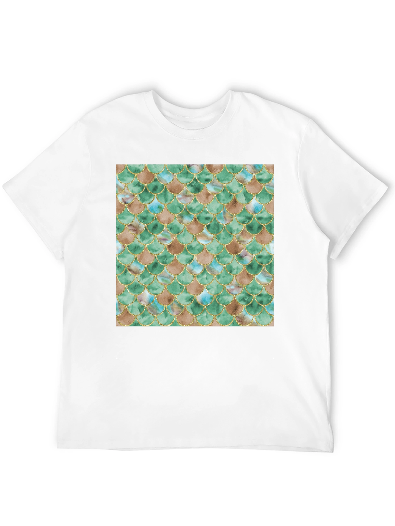 Black Scales Pattern Graphic Tee view 12