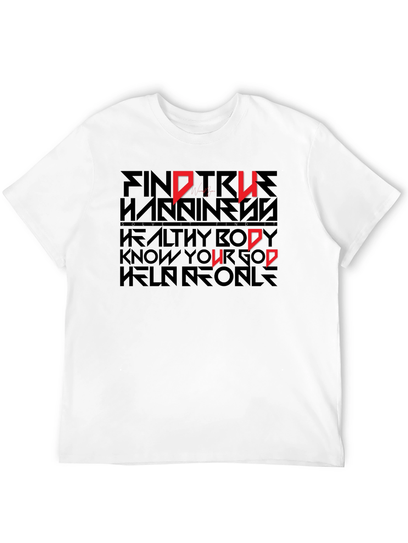 Black Motivational Graphic Print T-Shirt view 12