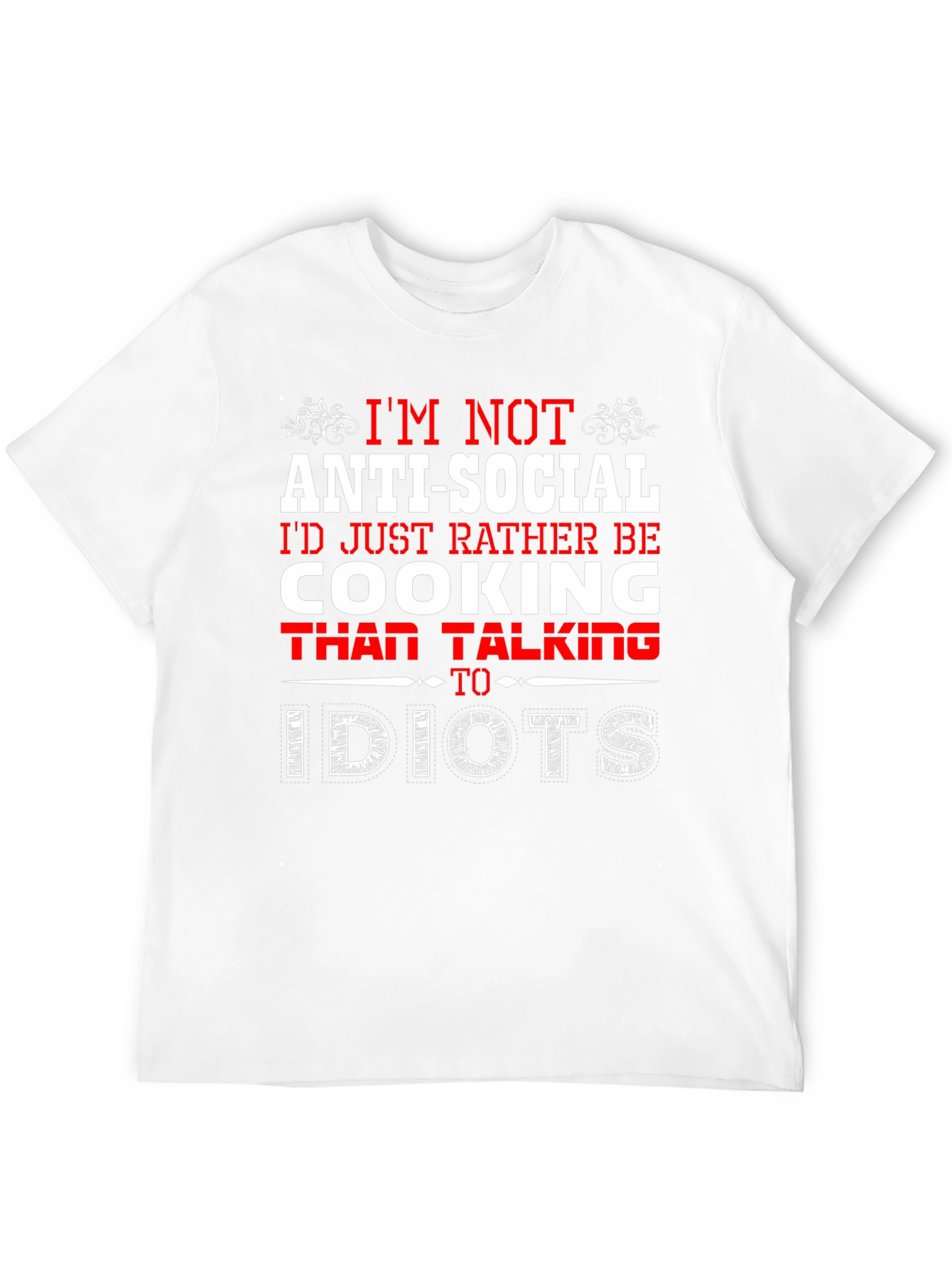 Black Anti-Social Chef Humor Graphic T-Shirt view 12