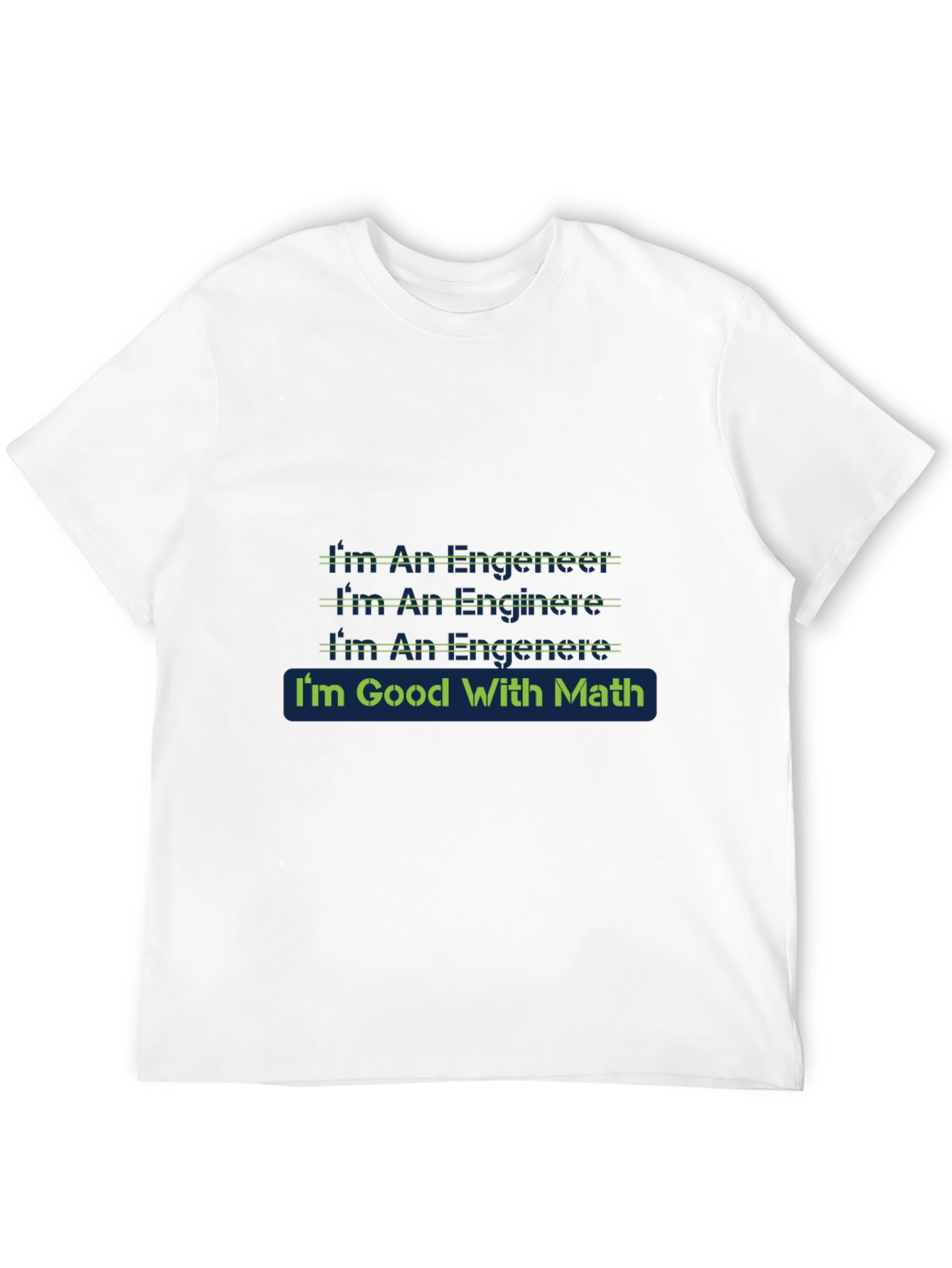 Black Engineer Math T-Shirt - Black Cotton Blend view 12