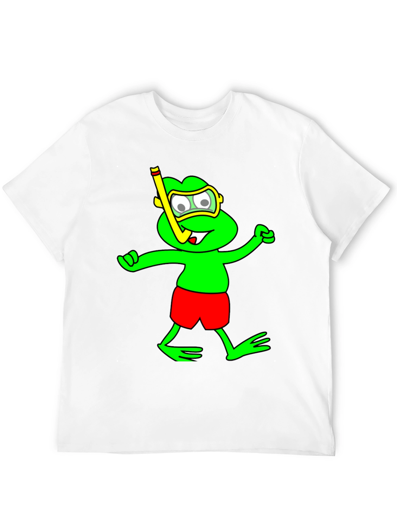 Black Frog Snorkel T-Shirt - Funny Summer Tee view 12