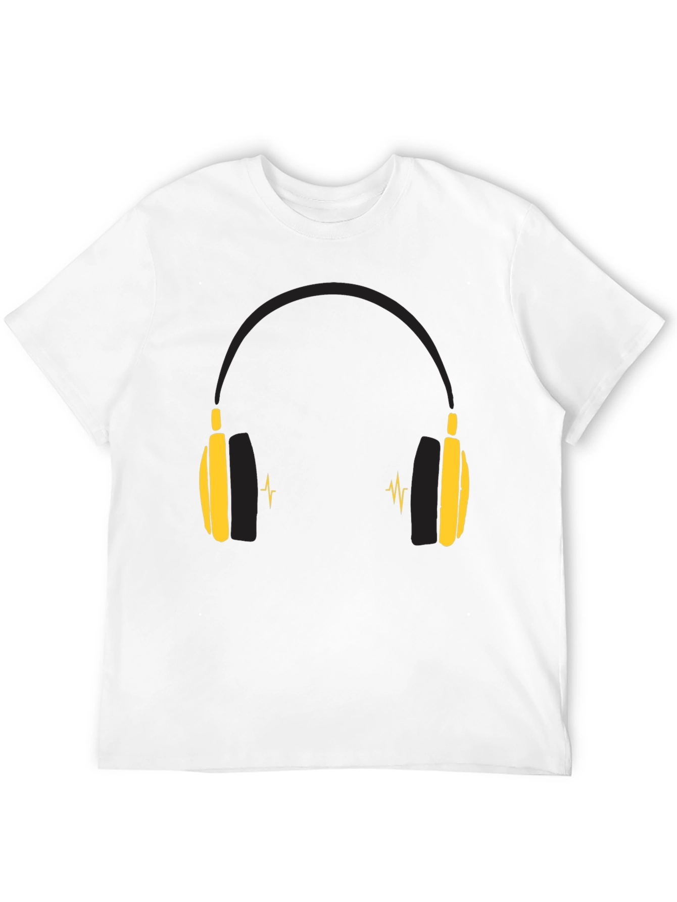 Black Headphone Graphic Tee - Music Lover Shirt view 12