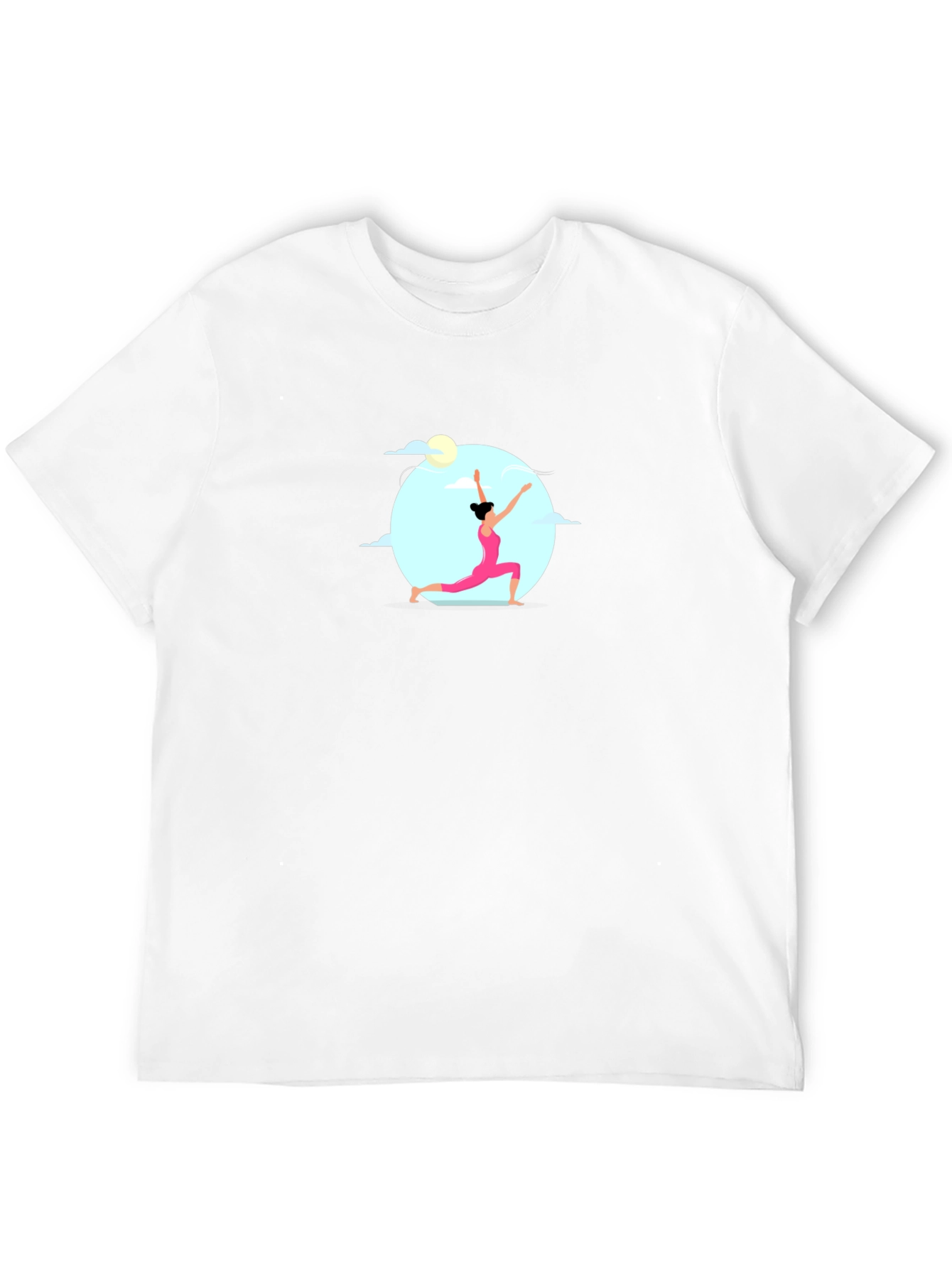 Black Yoga Pose Graphic Tee - Black Cotton Shirt view 12