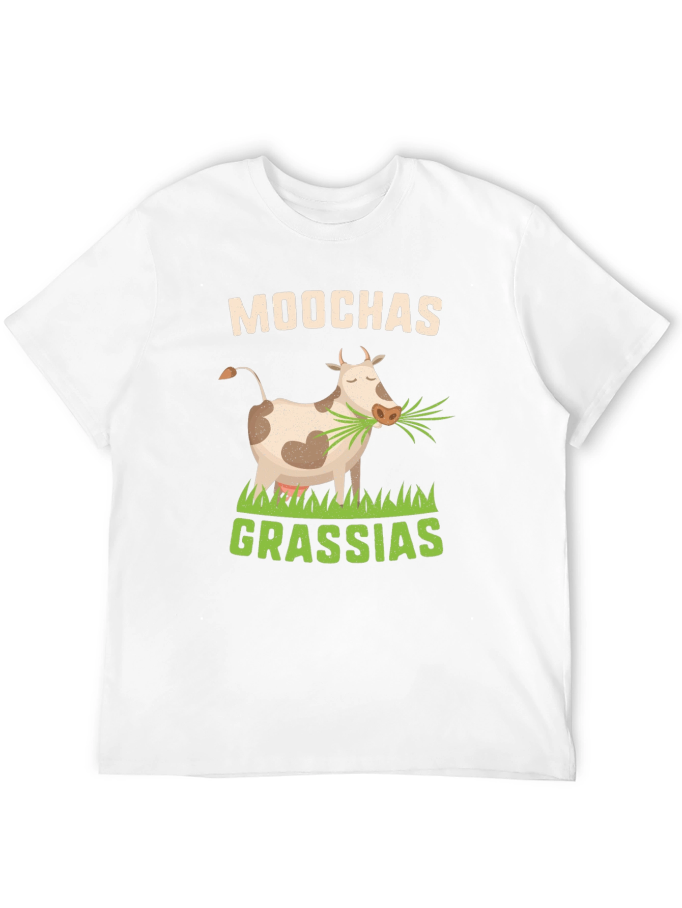 Black Moochas Grassias Cow Graphic T-Shirt view 12
