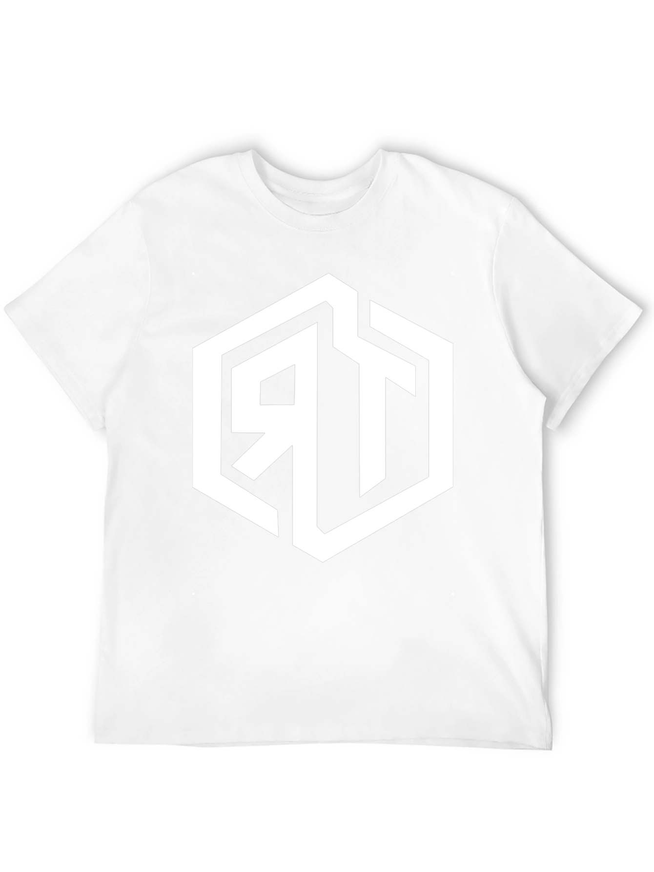 Black Men's Black Graphic Tee with Geometric RT Logo view 12