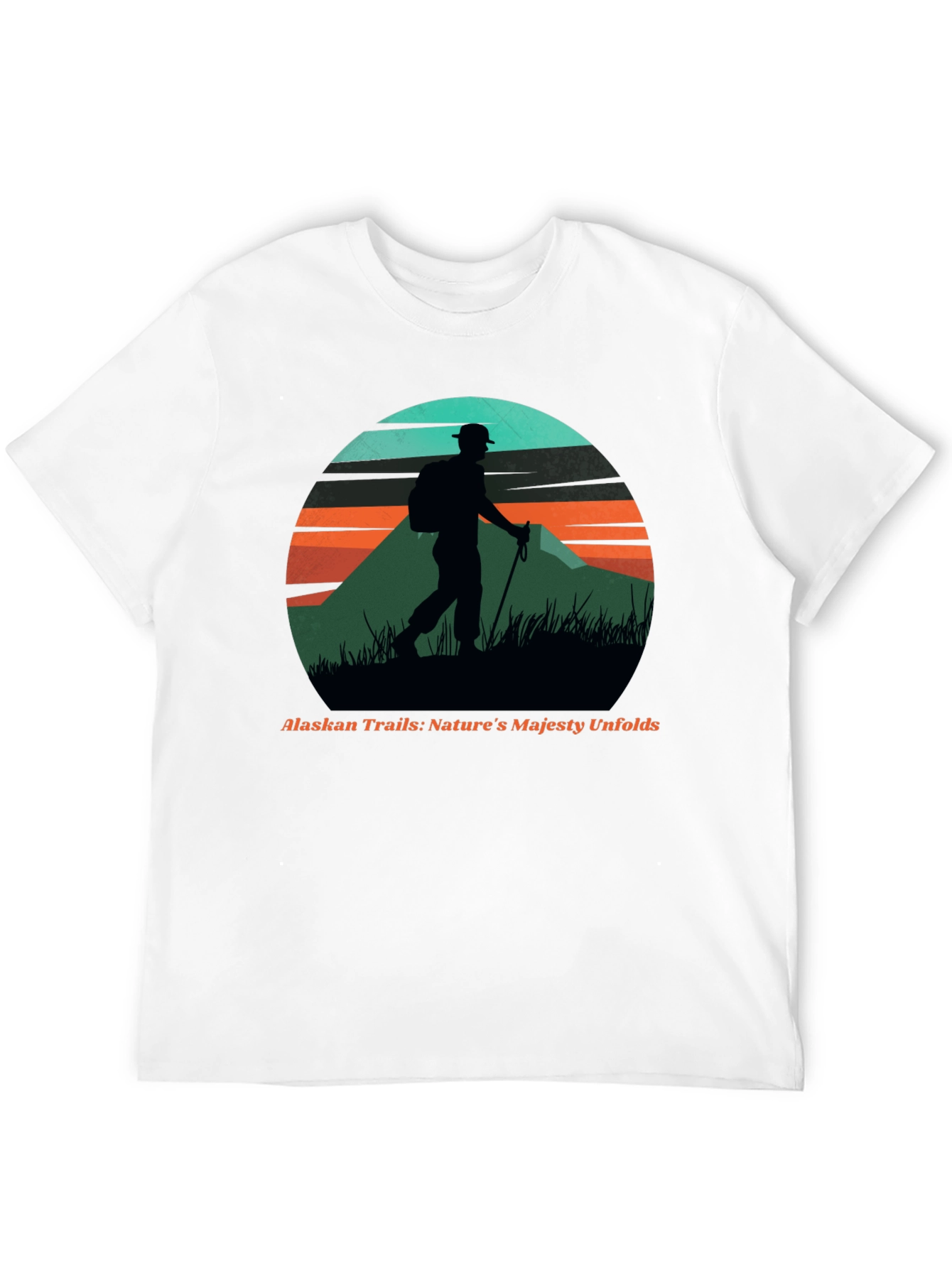 Black Alaskan Trails Graphic Tee - Nature Hiker T-Shirt view 12