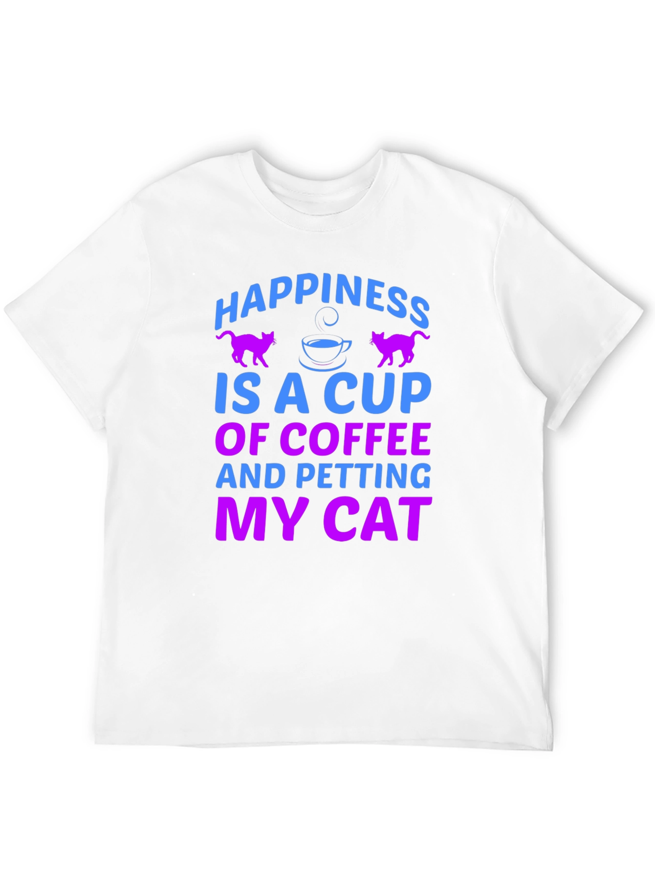 Black Happiness is Coffee & Cats T-Shirt view 12