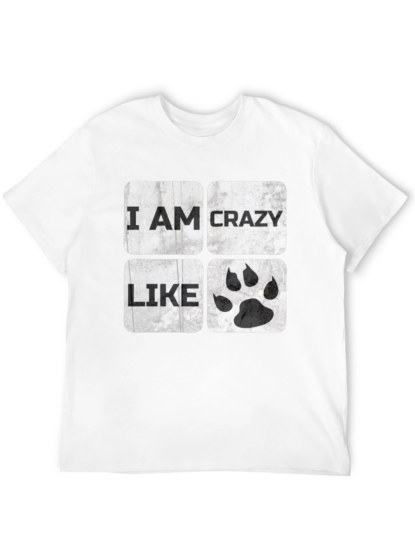 Black Crazy Like T-Shirt | Funny Animal Paw Tee view 12