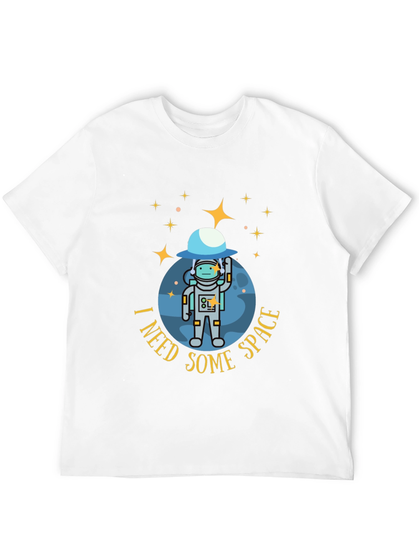 Black I Need Some Space Black T-Shirt view 12