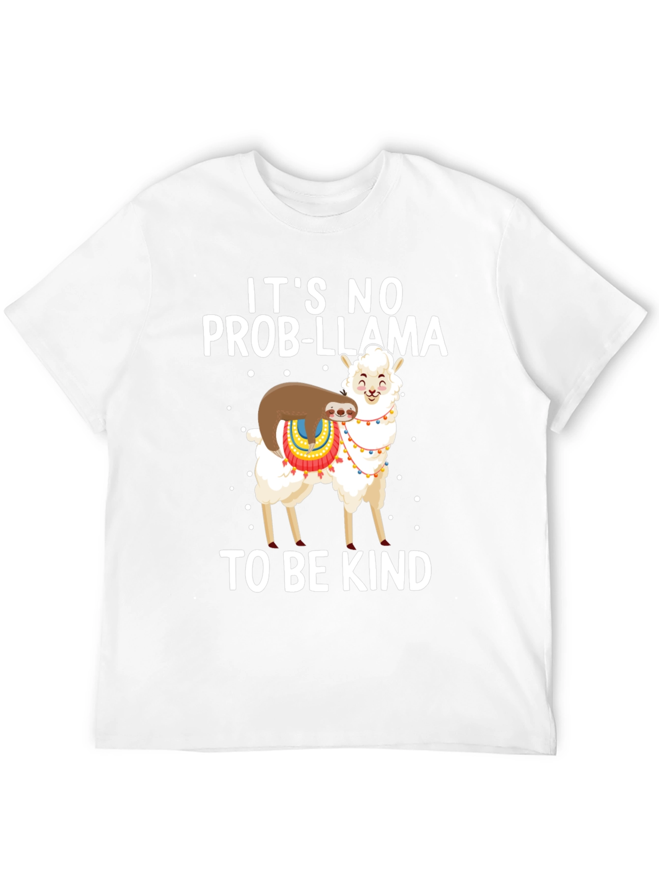 Black It's No Prob-Llama Kindness T-Shirt view 12