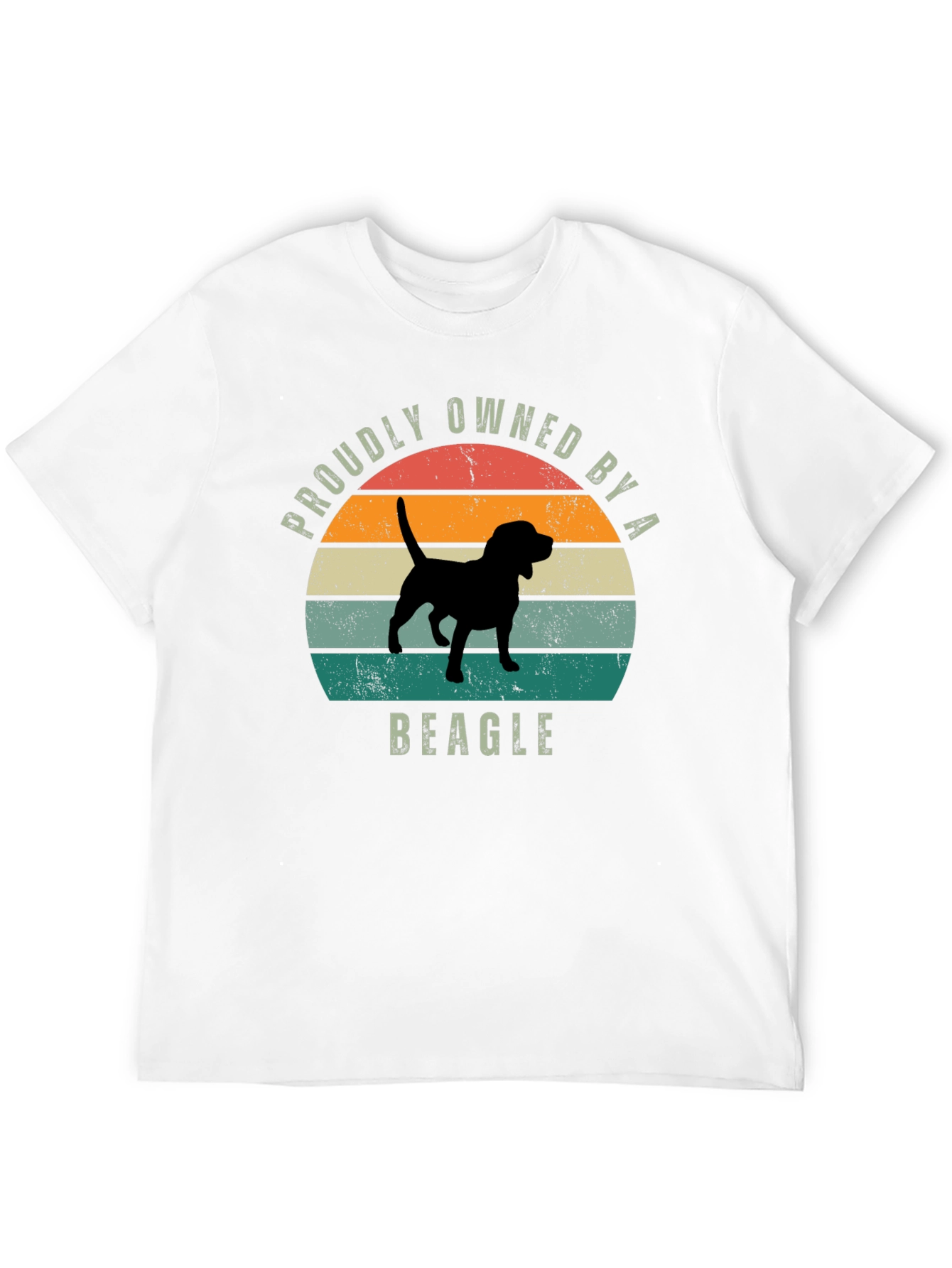Black Proudly Owned by a Beagle T-Shirt view 12