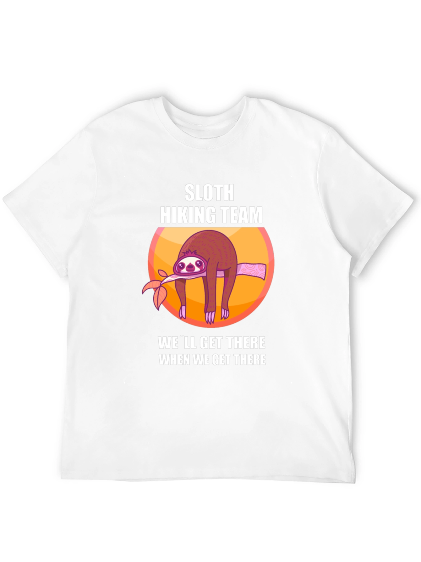 Black Sloth Hiking Team Graphic T-Shirt - Lazy Hiker Tee view 12