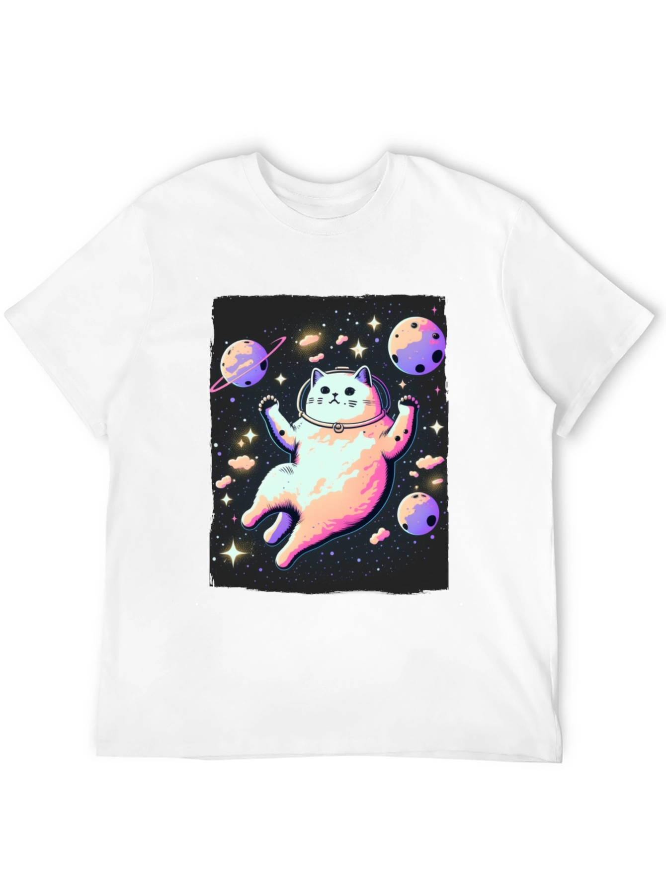 Black Astronaut Cat T-Shirt - Space Adventure Tee view 12