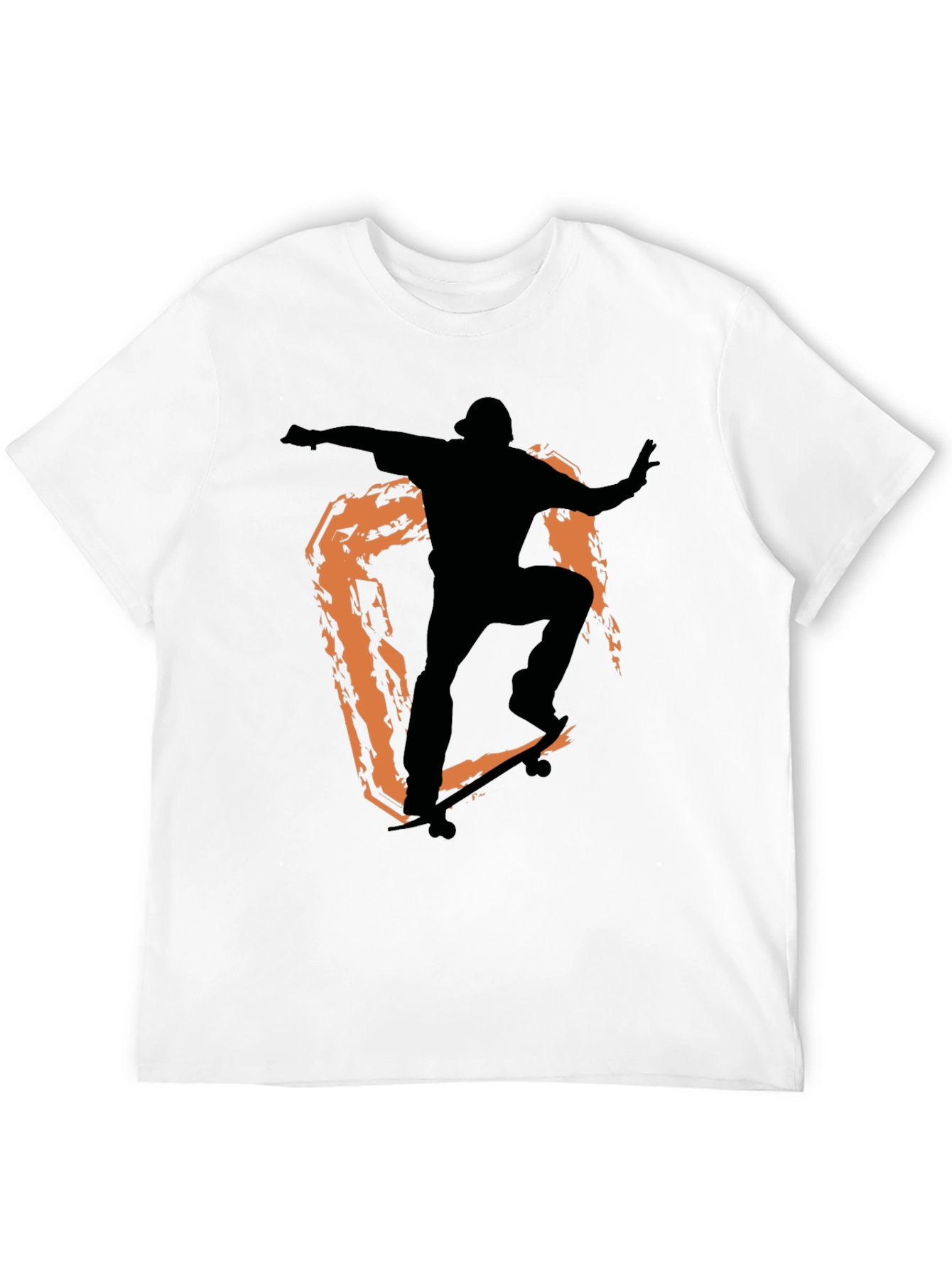 Black Skateboarder Graphic Tee - Stylish Black Cotton Shirt view 12