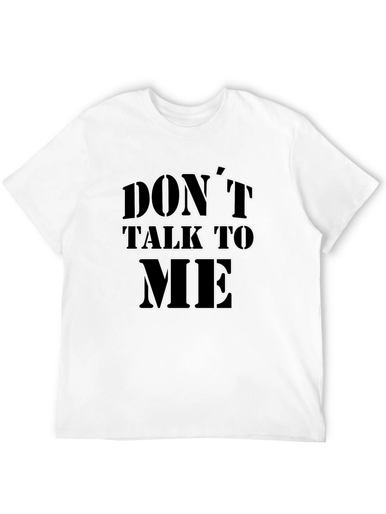 Black Don't Talk to Me Black Graphic T-Shirt view 12