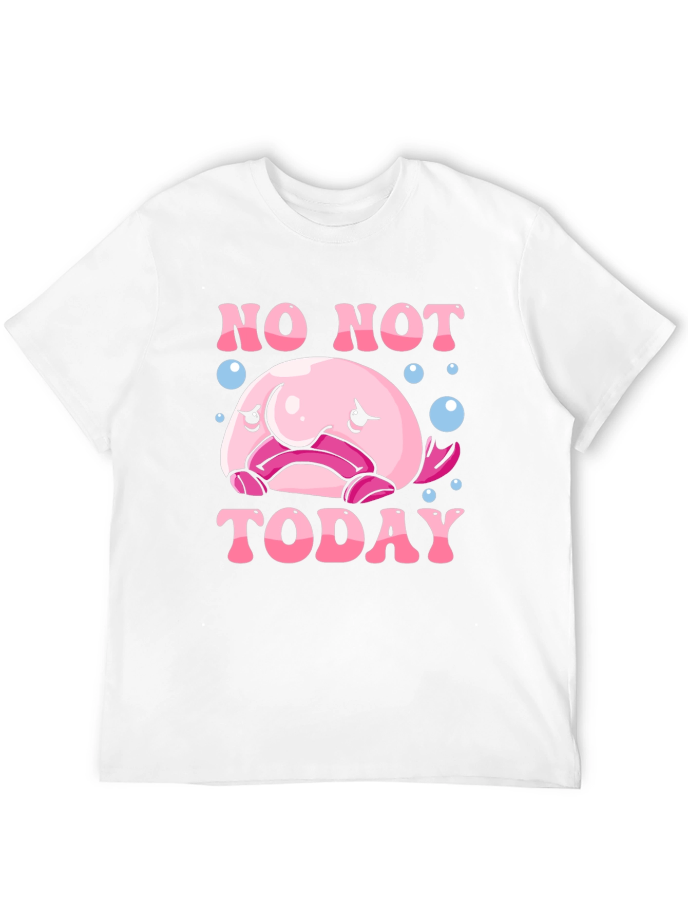 Black No Not Today Blobfish T-Shirt view 12